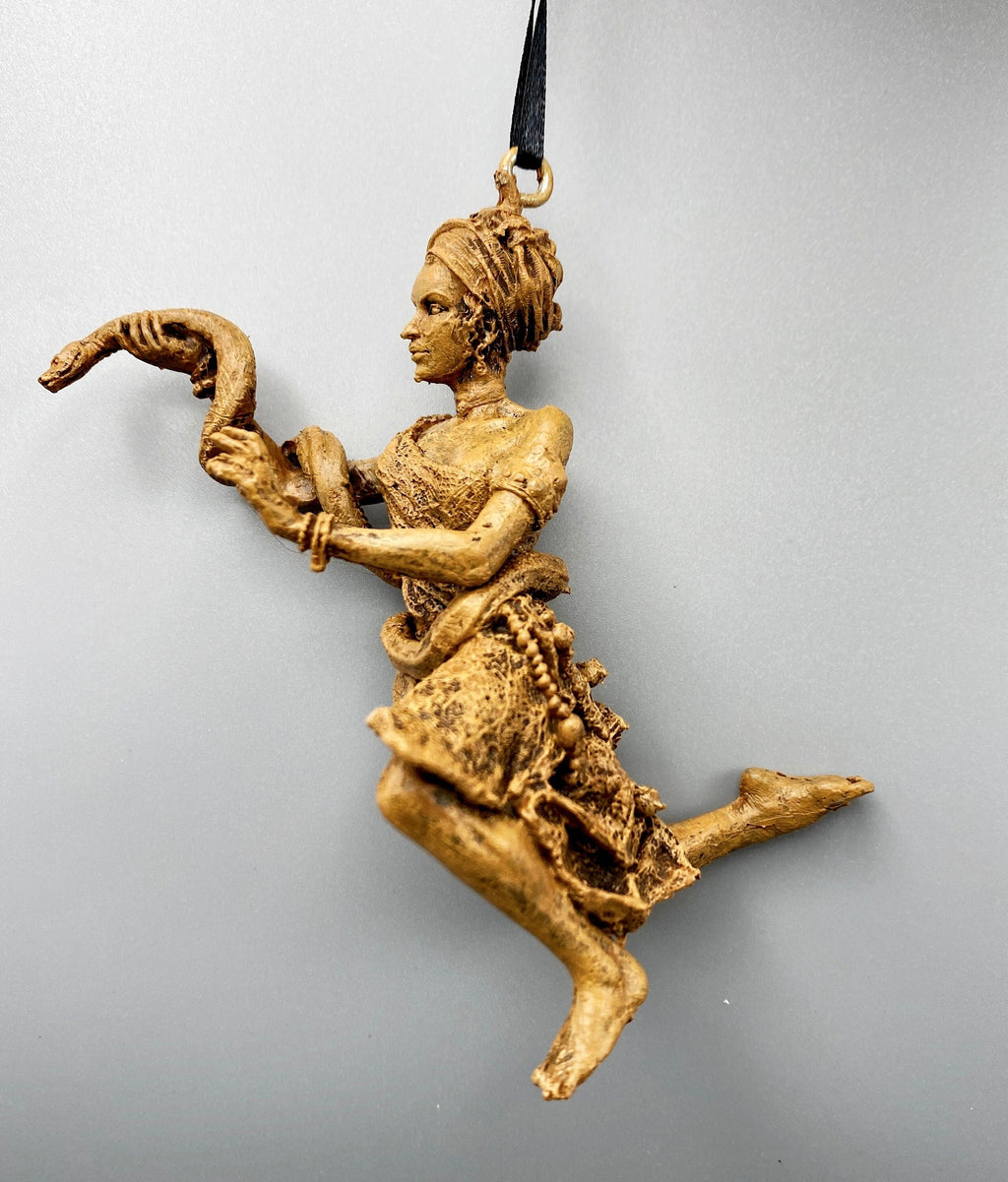 Marie Laveau, Voodoo Queen of New Orleans Ornament, Hand Painted Resin | Legendary Witch Figurine | Voudou Ornament for Occult Holiday Decor