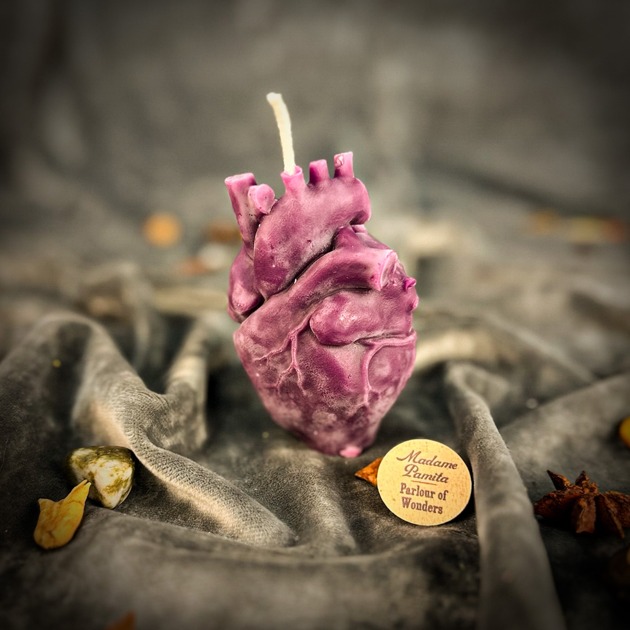 Beeswax Anatomical Heart Spell Candle - Love & Emotional Healing Magic