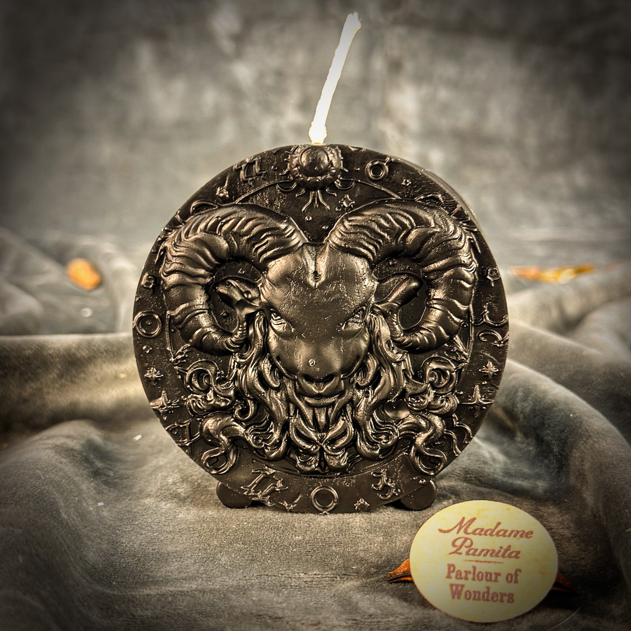Beeswax Aries Ram Zodiac Spell Candle - Courage, Passion & Victory