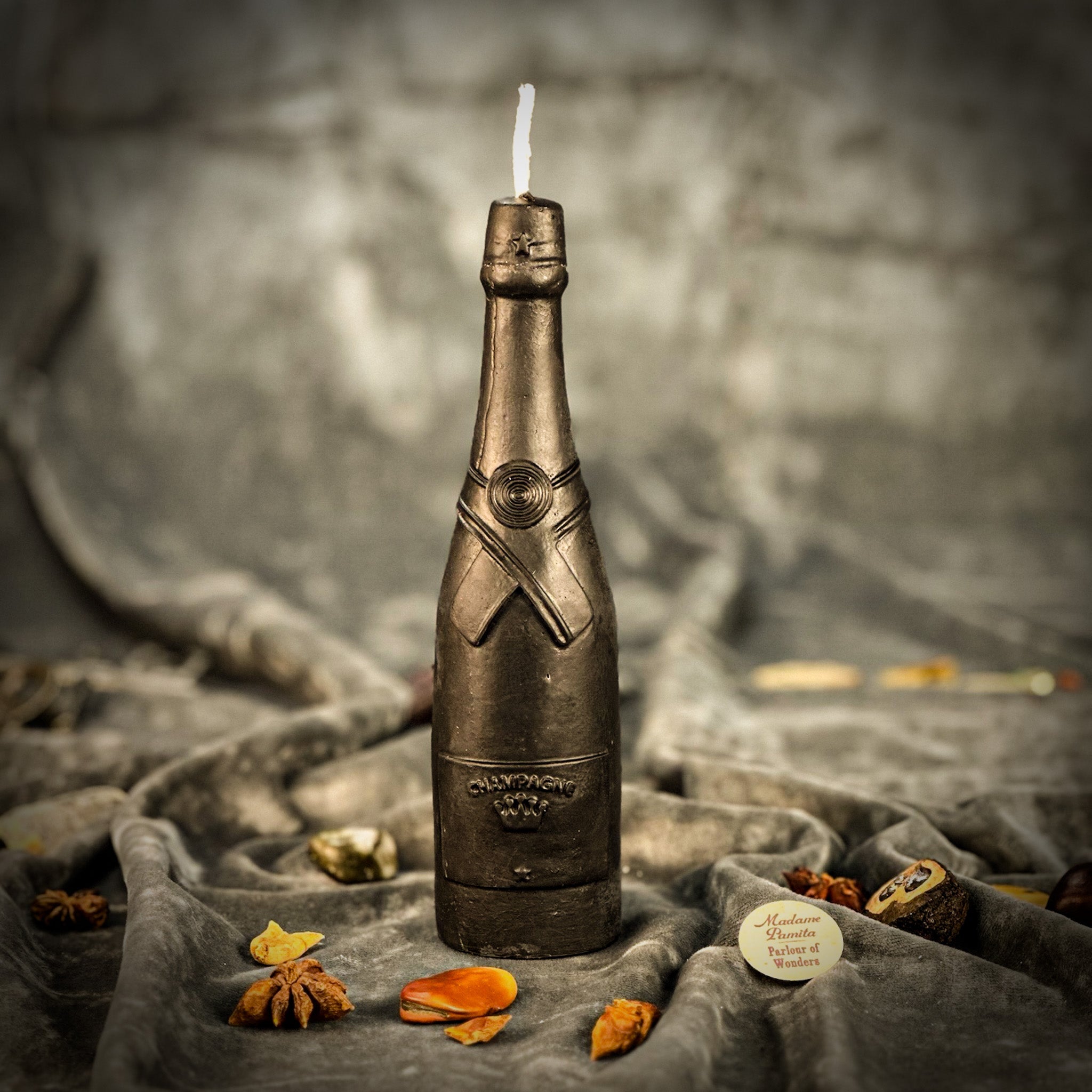 Beeswax Champagne Celebration Spell Candle - Success & Luxury Manifestation
