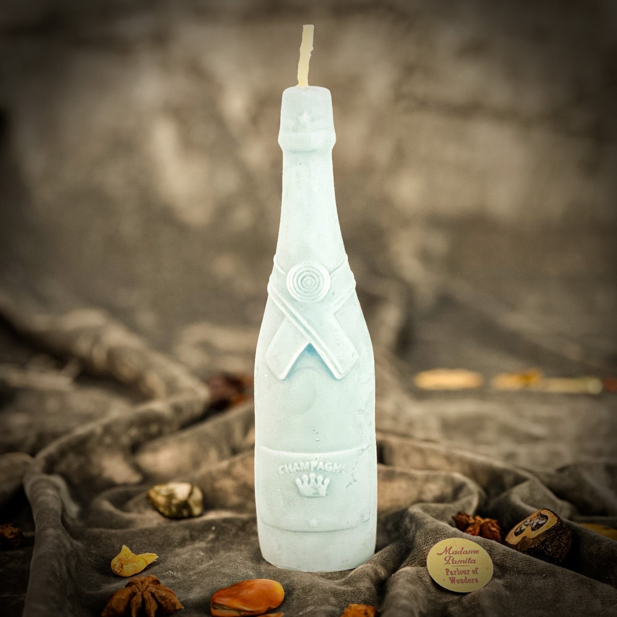Beeswax Champagne Celebration Spell Candle - Success & Luxury Manifestation