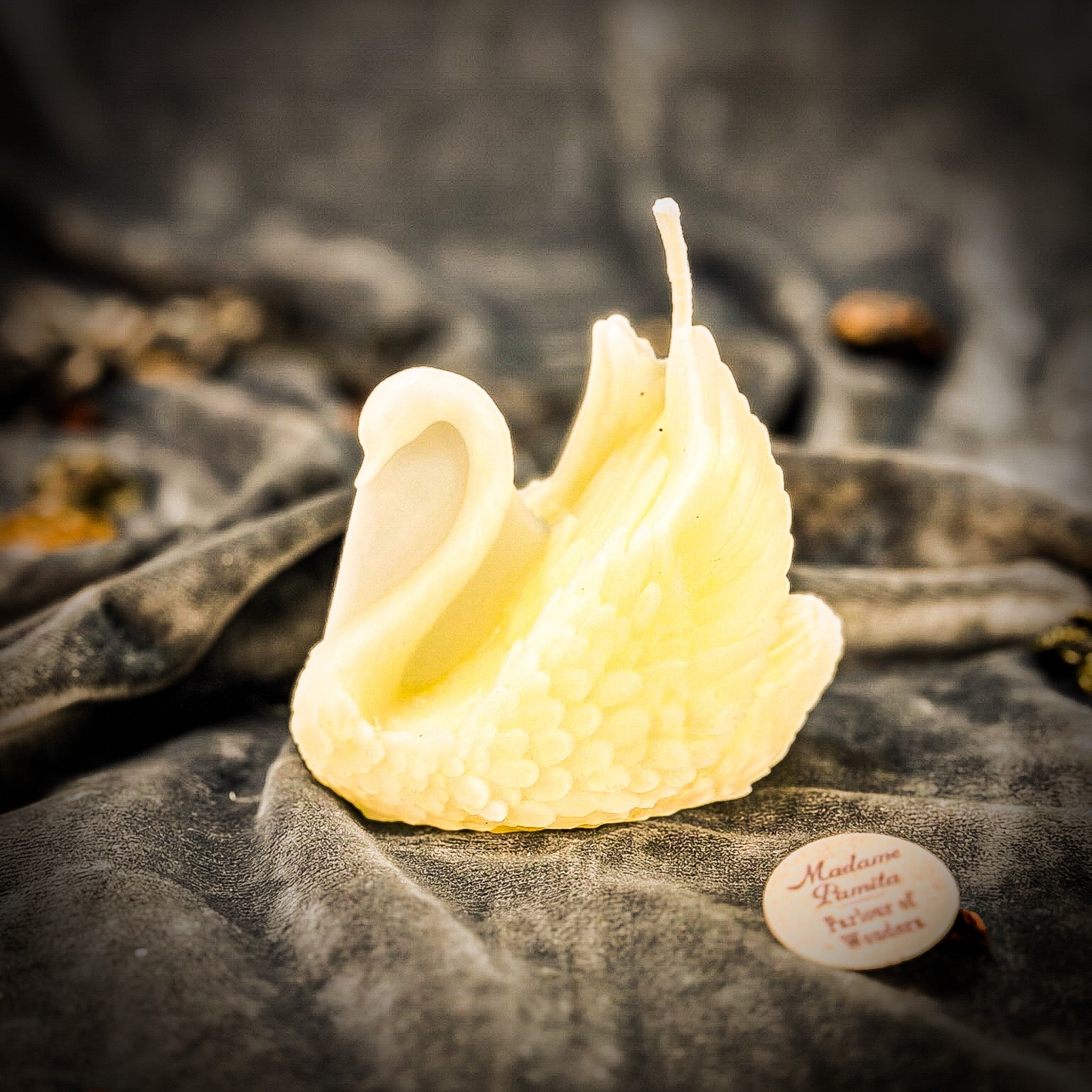 Beeswax Elegant Swan Spell Candle - Grace, Beauty & Lasting Love