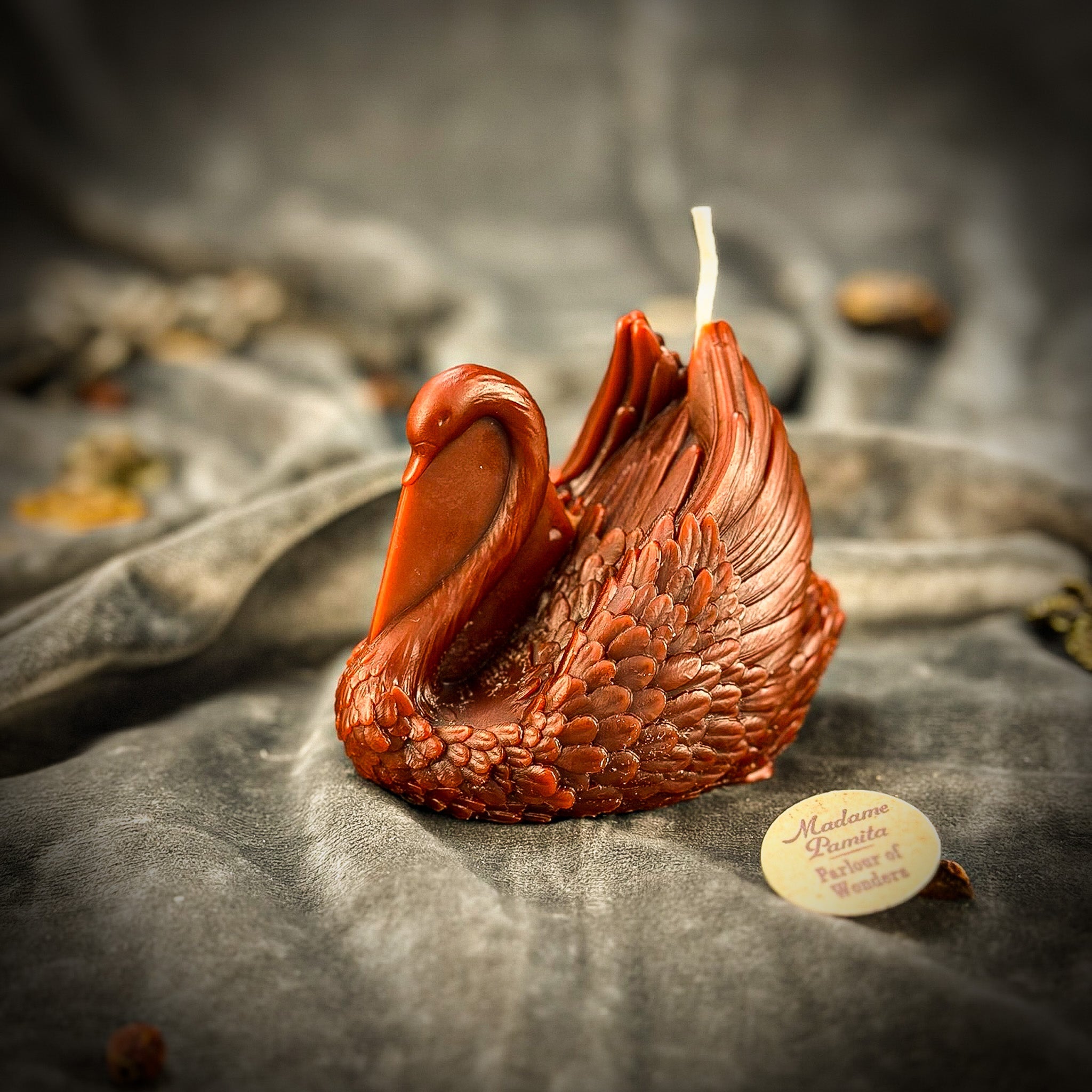 Beeswax Elegant Swan Spell Candle - Grace, Beauty & Lasting Love