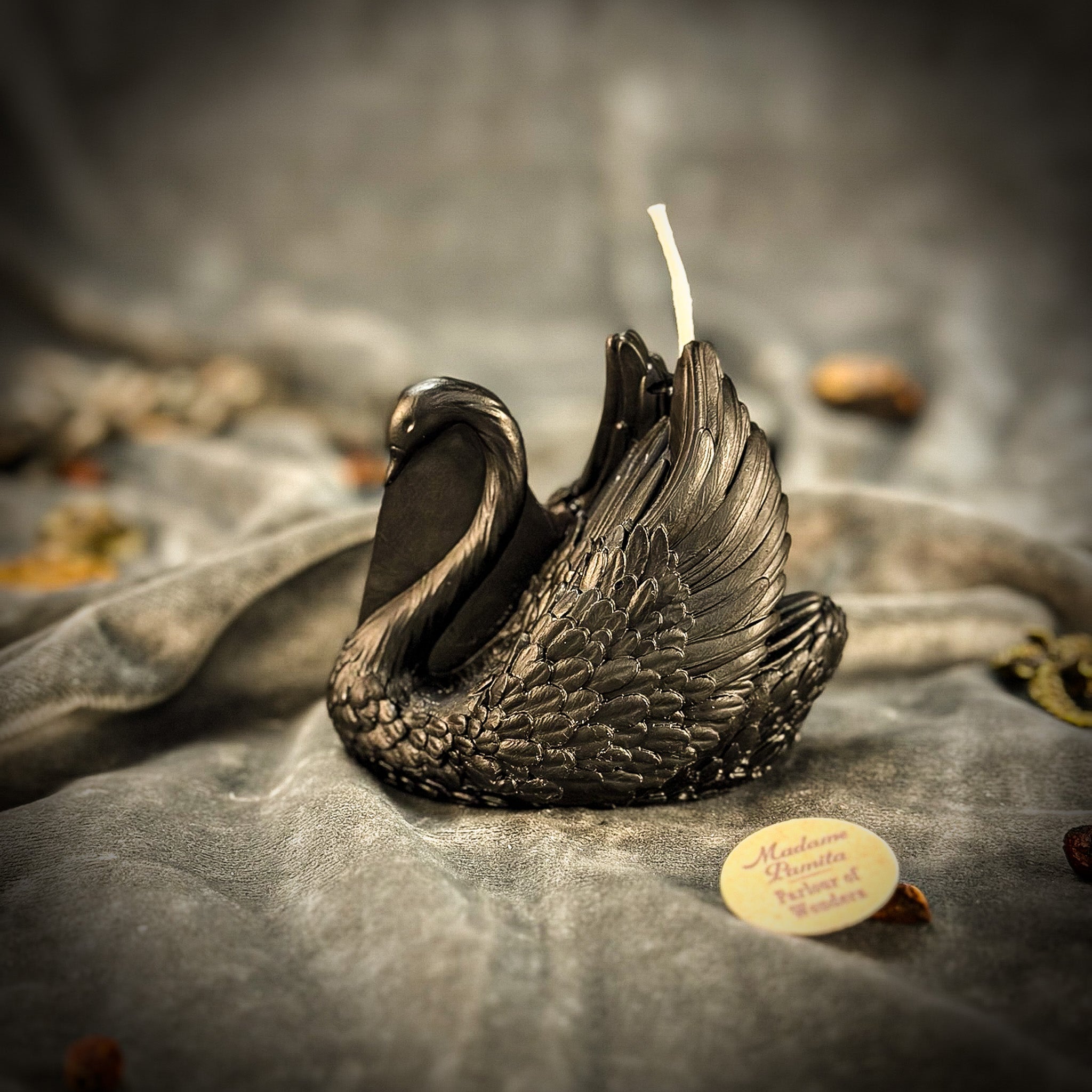 Beeswax Elegant Swan Spell Candle - Grace, Beauty & Lasting Love