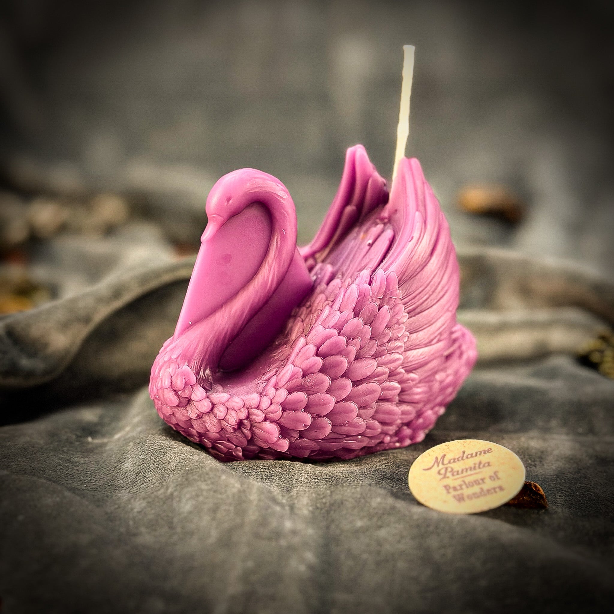 Beeswax Elegant Swan Spell Candle - Grace, Beauty & Lasting Love