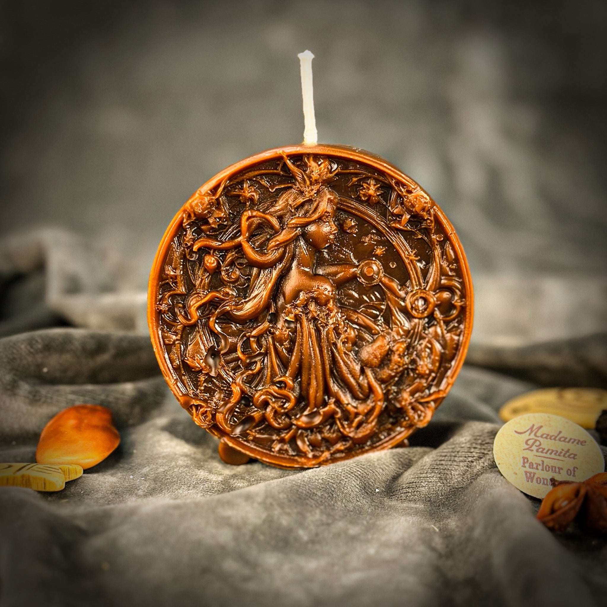 Beeswax Libra Scales Zodiac Spell Candle - Balance, Harmony & Love