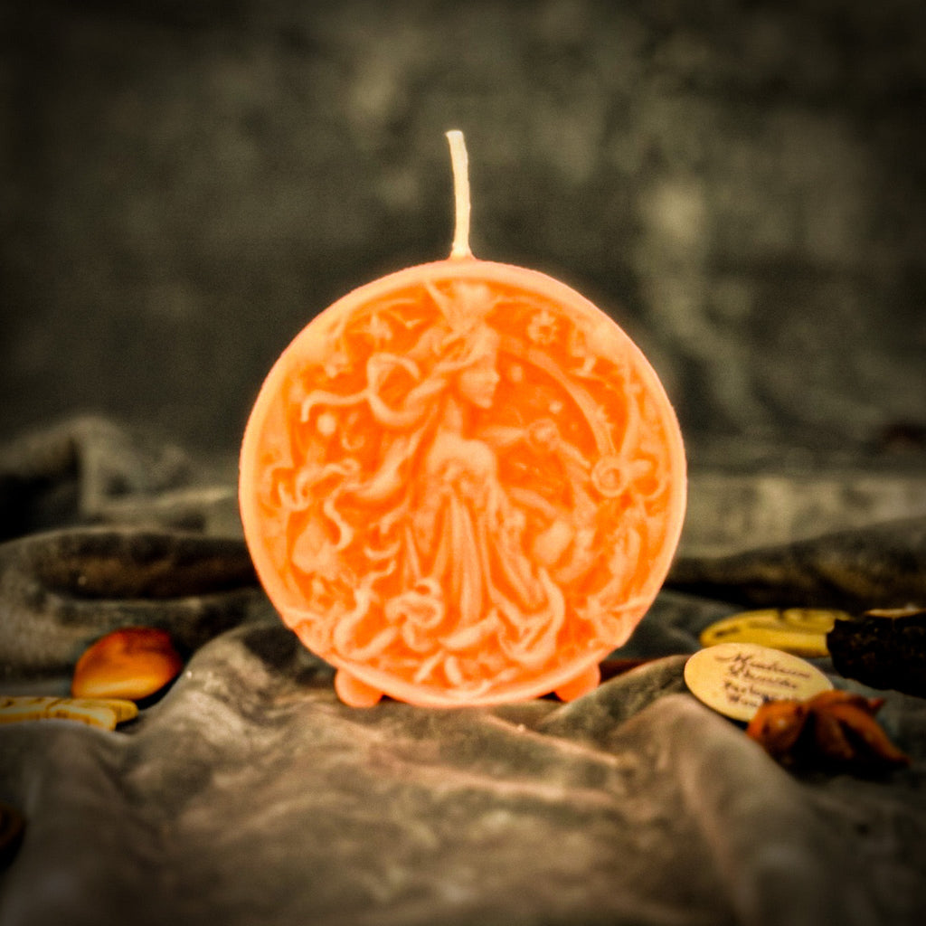 Beeswax Libra Scales Zodiac Spell Candle - Balance, Harmony & Love