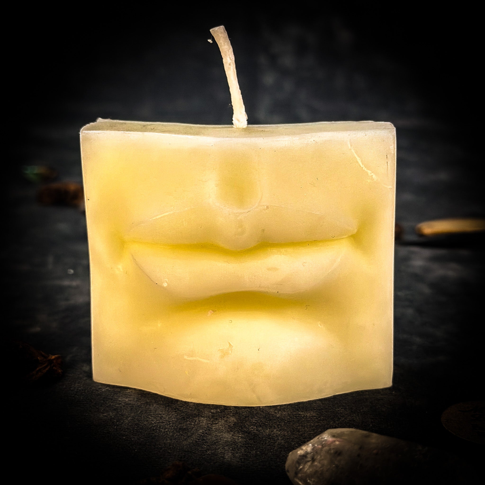 Beeswax Ex-Voto Mouth Spell Candle - Communication, Healing & Speaking Truth