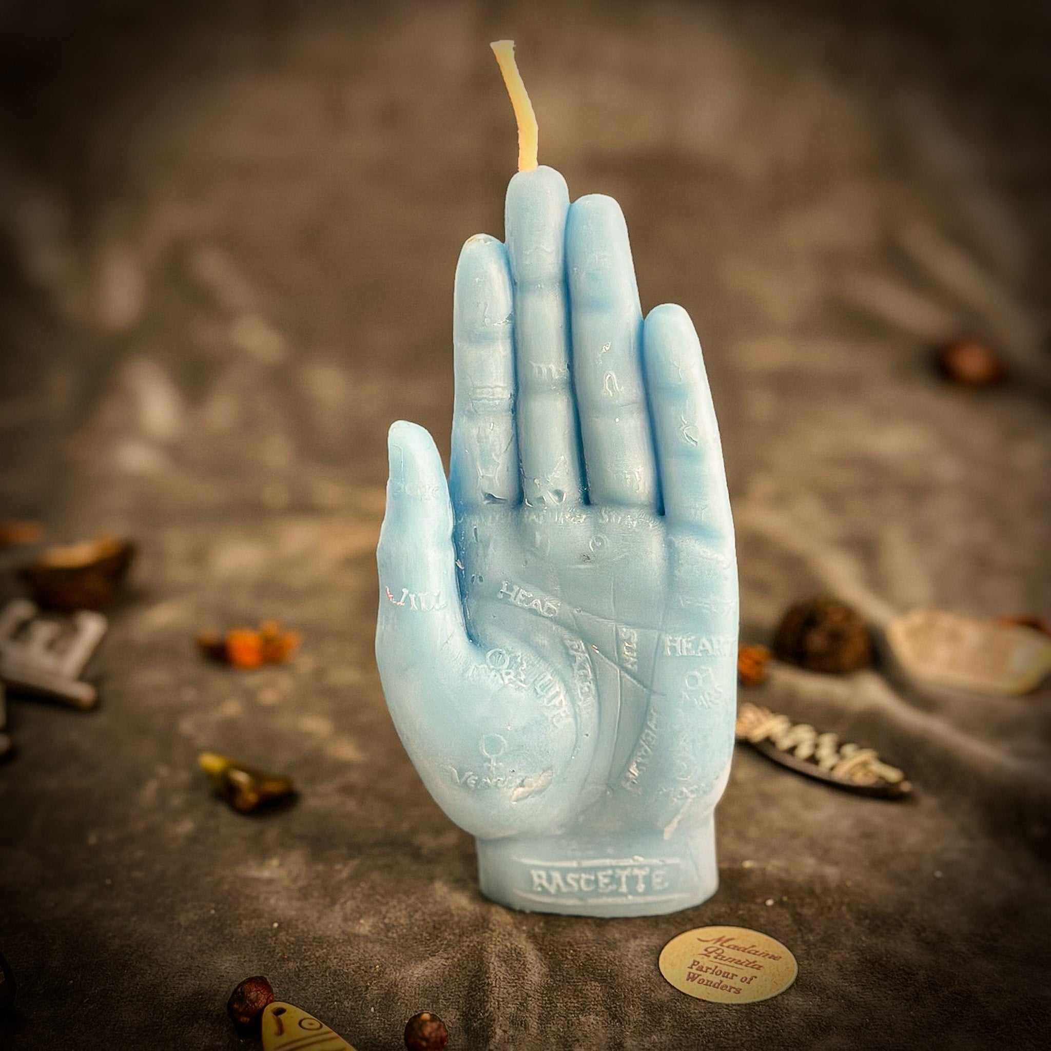 Beeswax Hand of Fate Spell Candle - Destiny, Transformation & Divine Timing