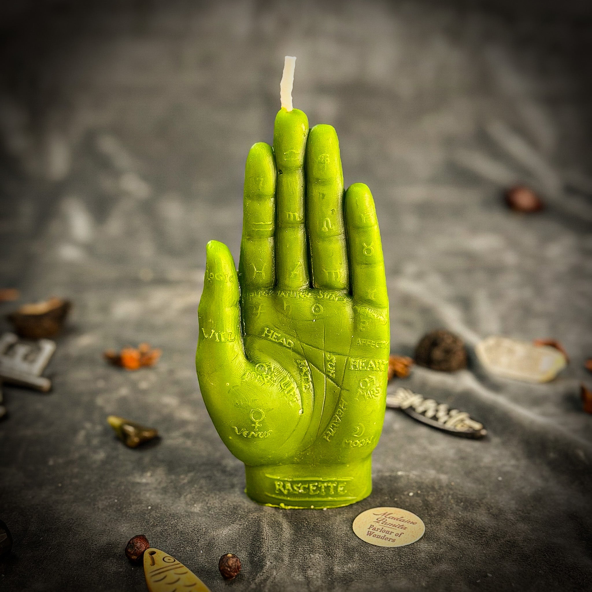 Beeswax Hand of Fate Spell Candle - Destiny, Transformation & Divine Timing