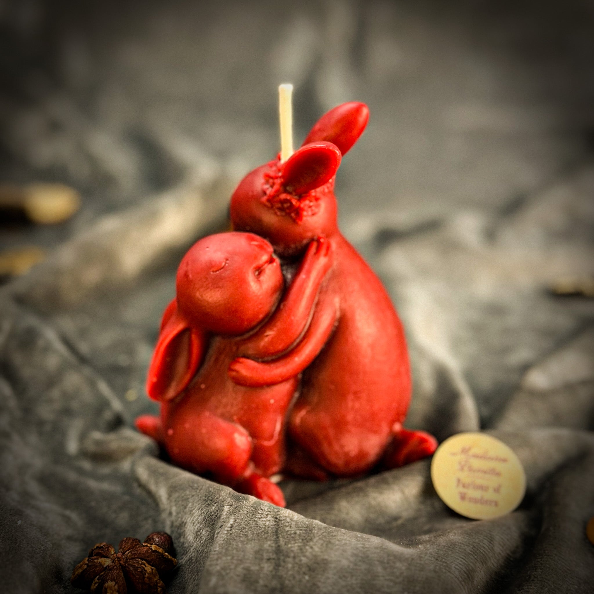 Beeswax Rabbit Rabbit Spell Candle - Good Luck & New Beginnings