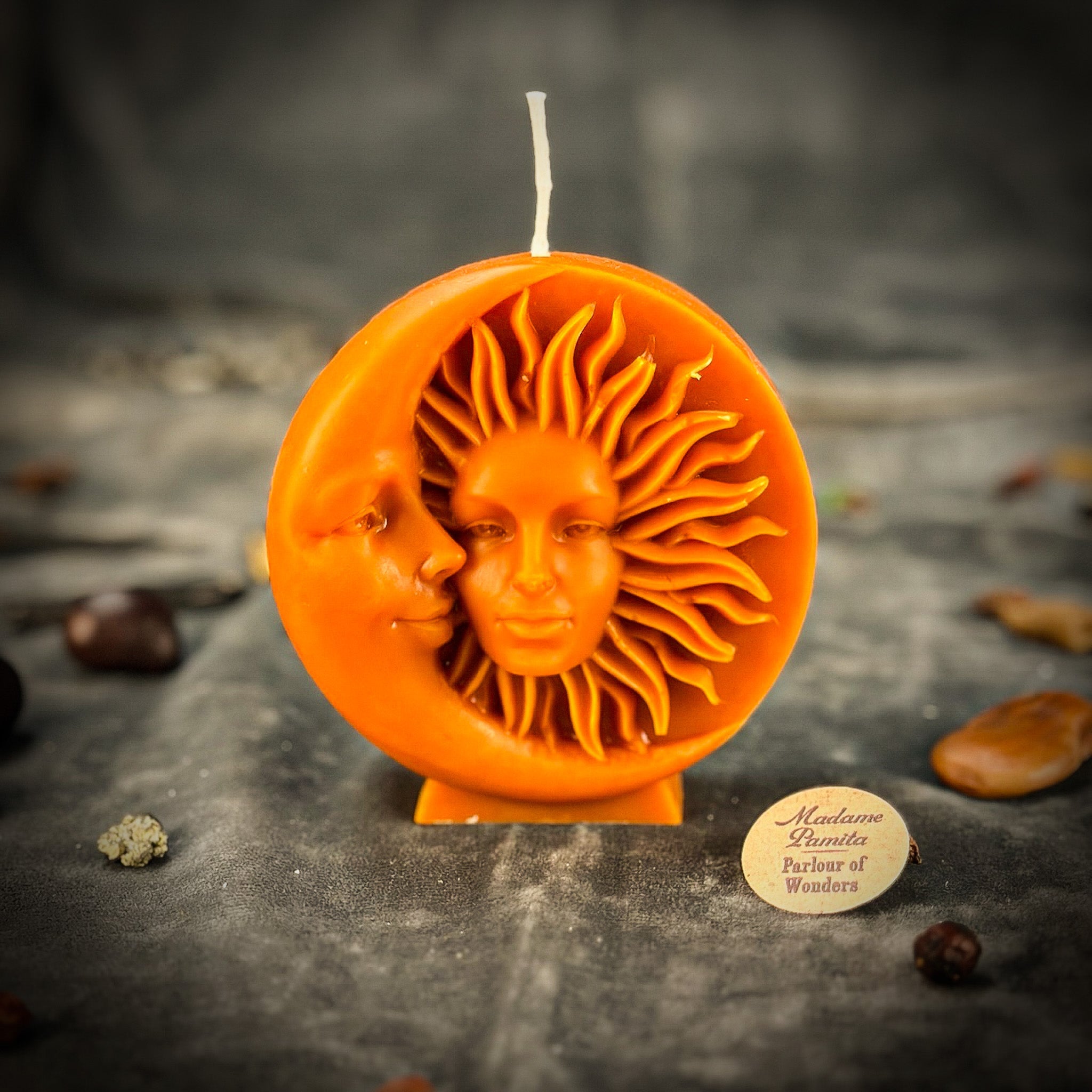 Beeswax Equinox and Solstice Spell Candle - Seasonal Magic & Balance