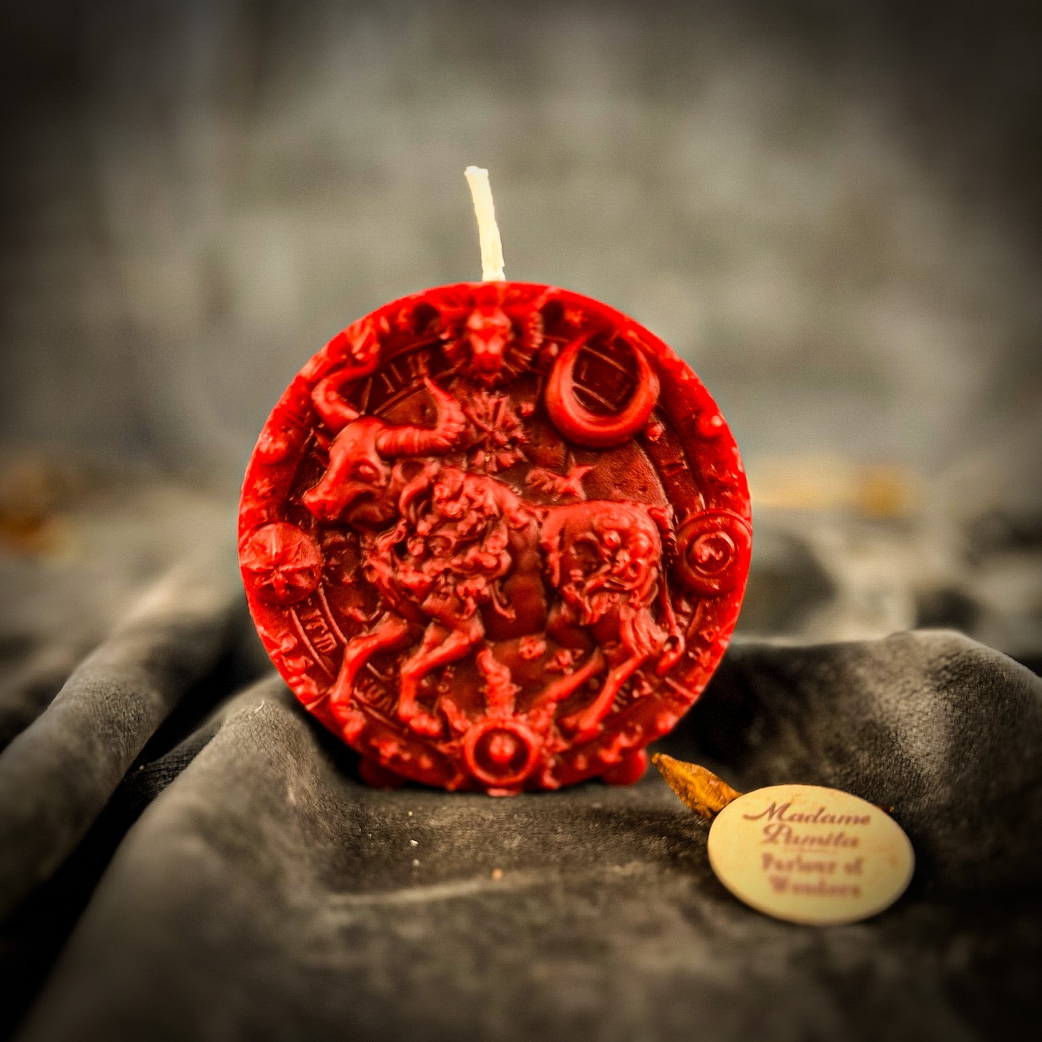 Beeswax Taurus Bull Zodiac Spell Candle - Abundance, Stability & Sensuality