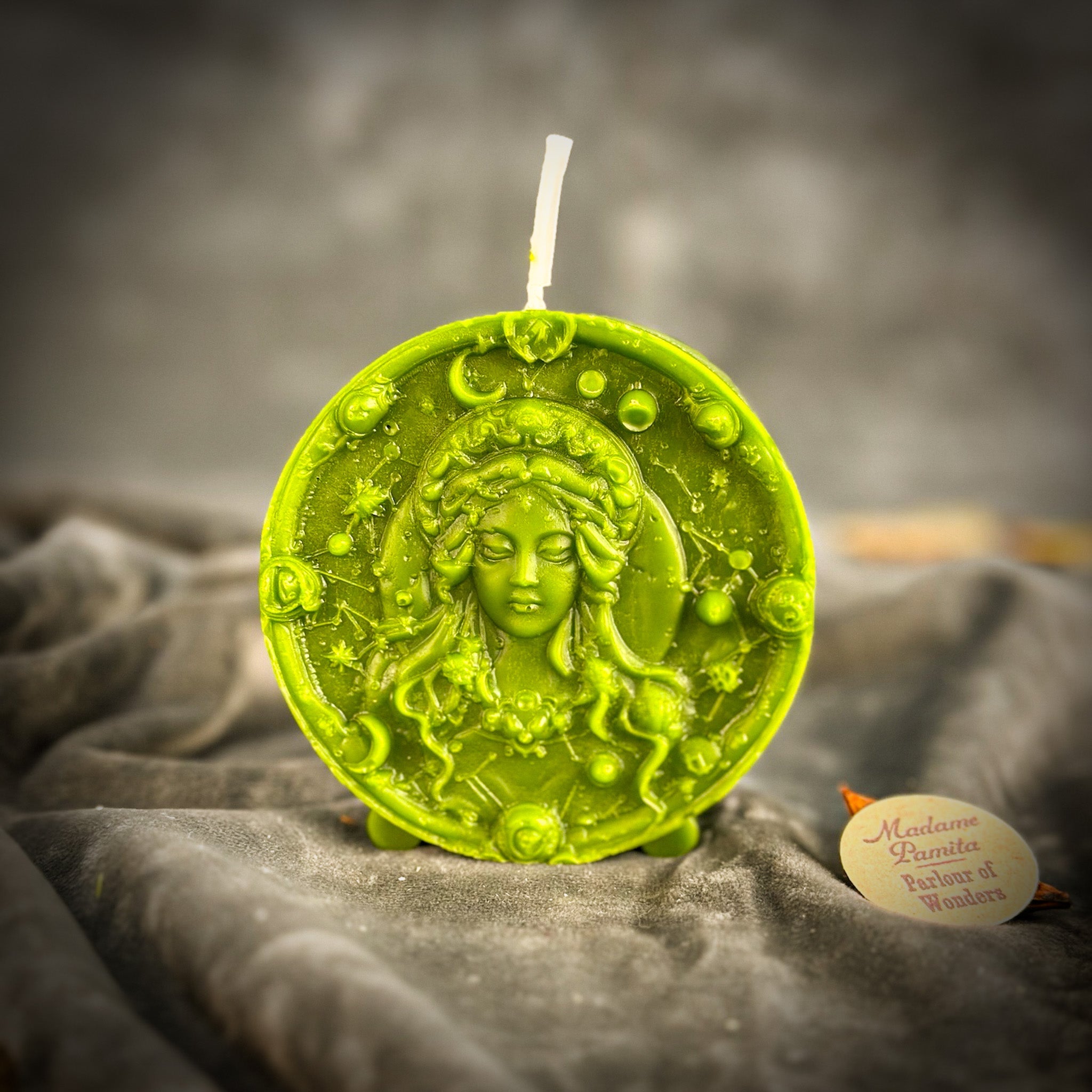 Beeswax Virgo Maiden Zodiac Spell Candle - Focus, Healing & Practicality