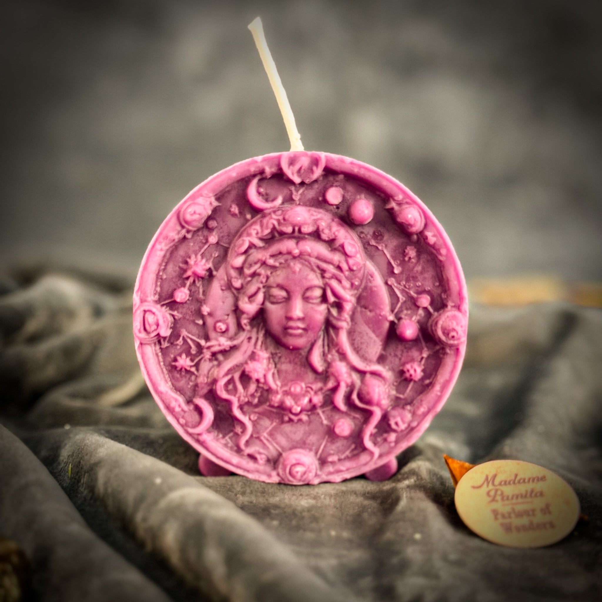 Beeswax Virgo Maiden Zodiac Spell Candle - Focus, Healing & Practicality
