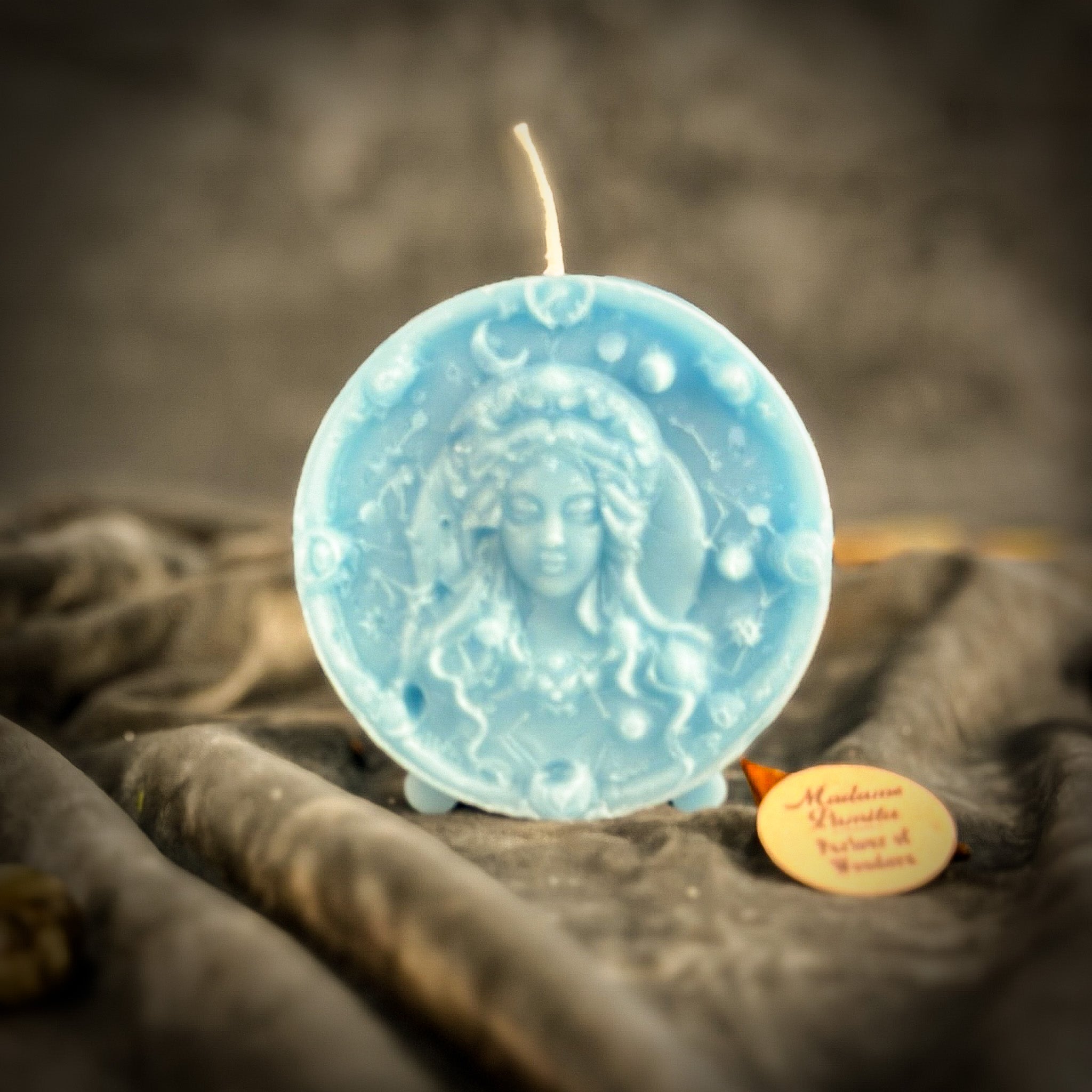 Beeswax Virgo Maiden Zodiac Spell Candle - Focus, Healing & Practicality