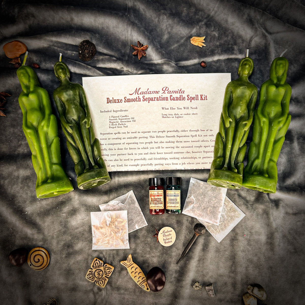 Deluxe Smooth Separation Candle Spell Kit - Human/Female | Peaceful Parting & Love Direction