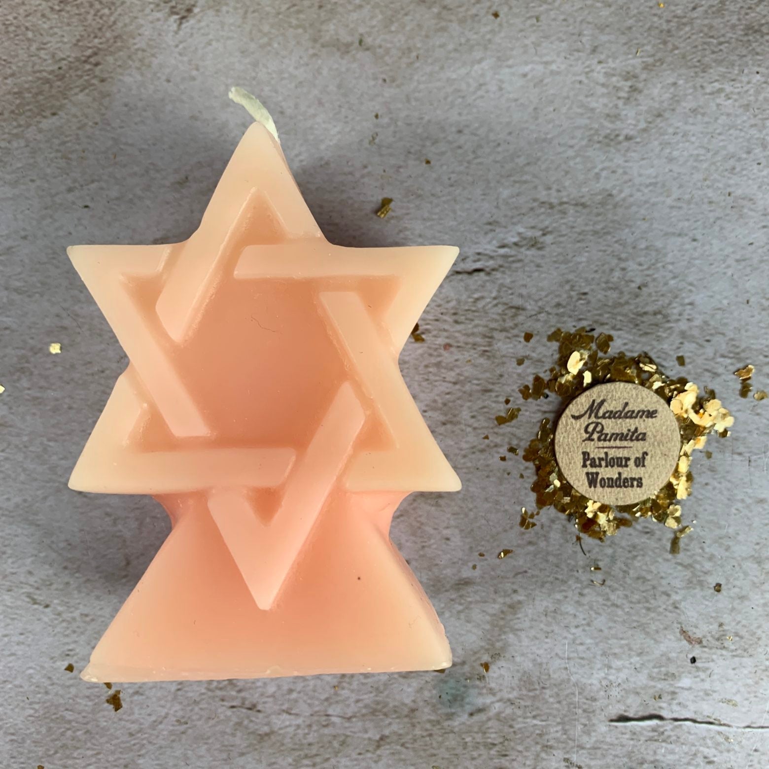 Beeswax Seal of Solomon Spell Candle - Protection & Divine Power