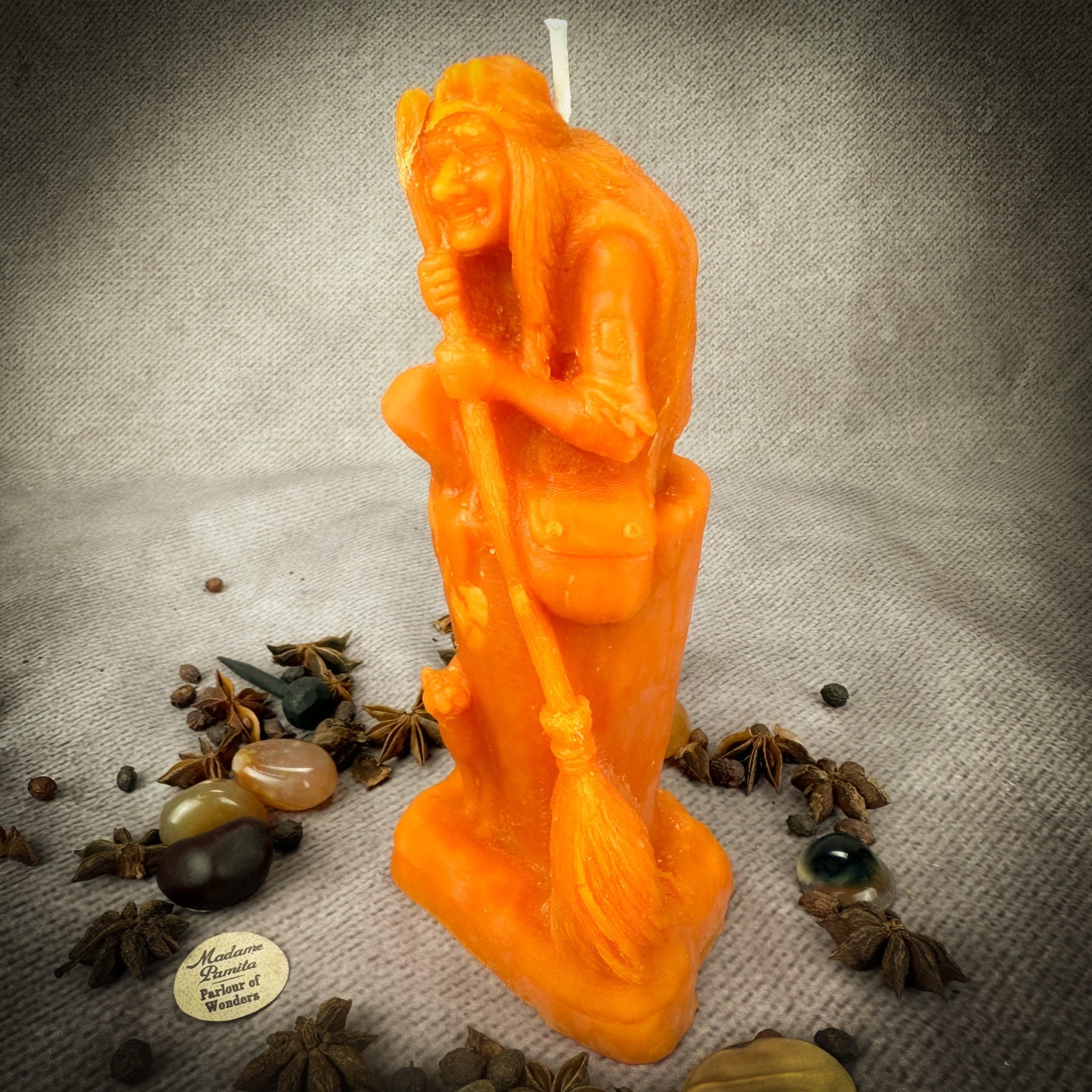 Beeswax Baba Yaga Spell Candle - Wisdom, Protection & Wild Power