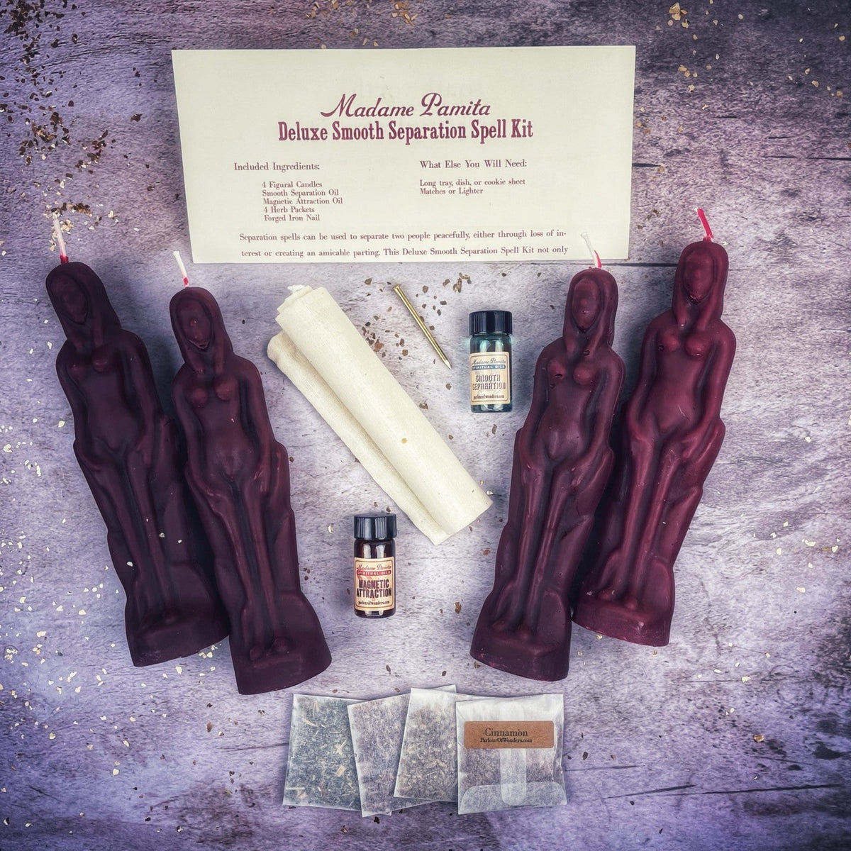 Deluxe Smooth Separation Candle Spell Kit - Female/Female | Peaceful Parting & Love Direction