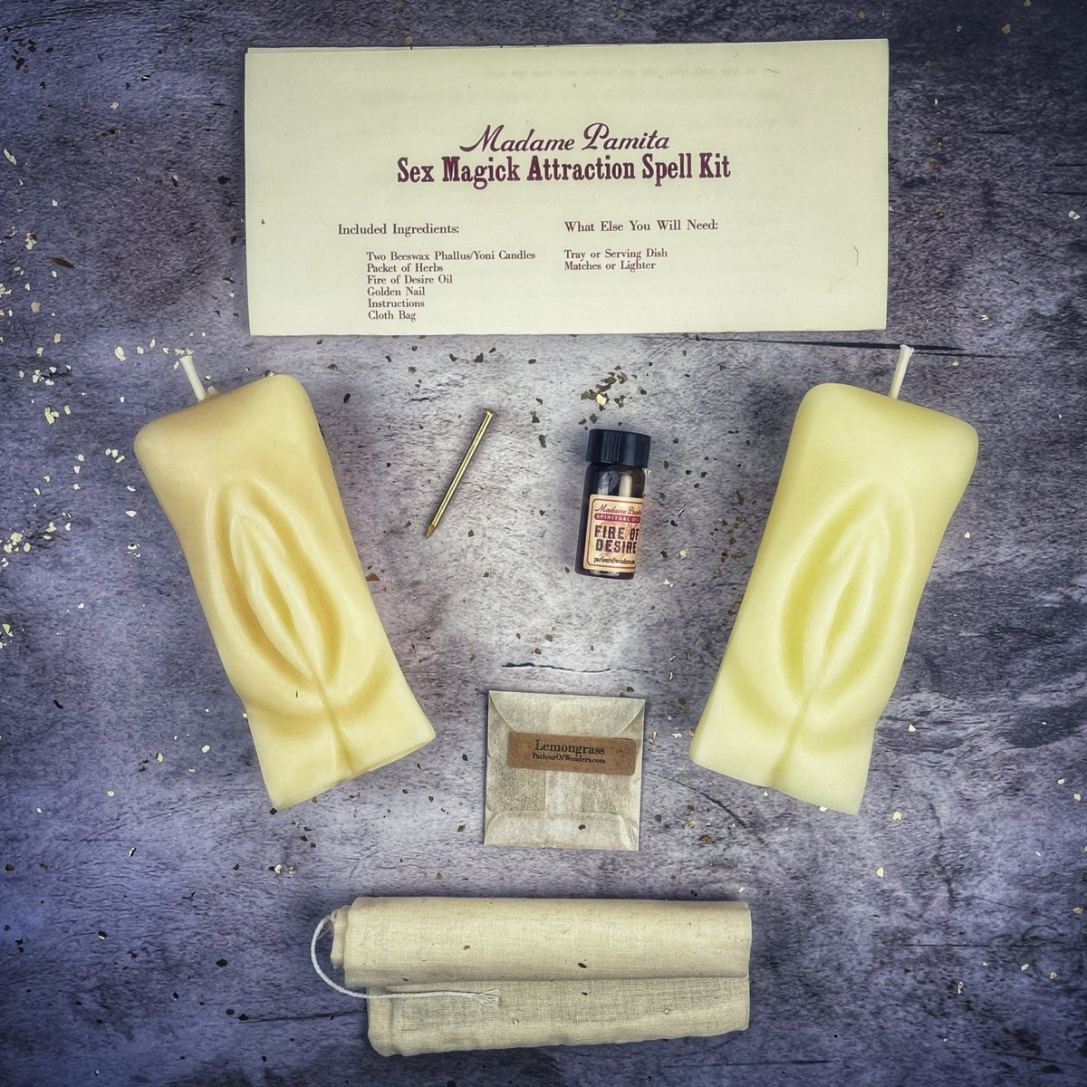 Sex Magick Candle Spell Kit - Yoni/Yoni - Passion & Desire