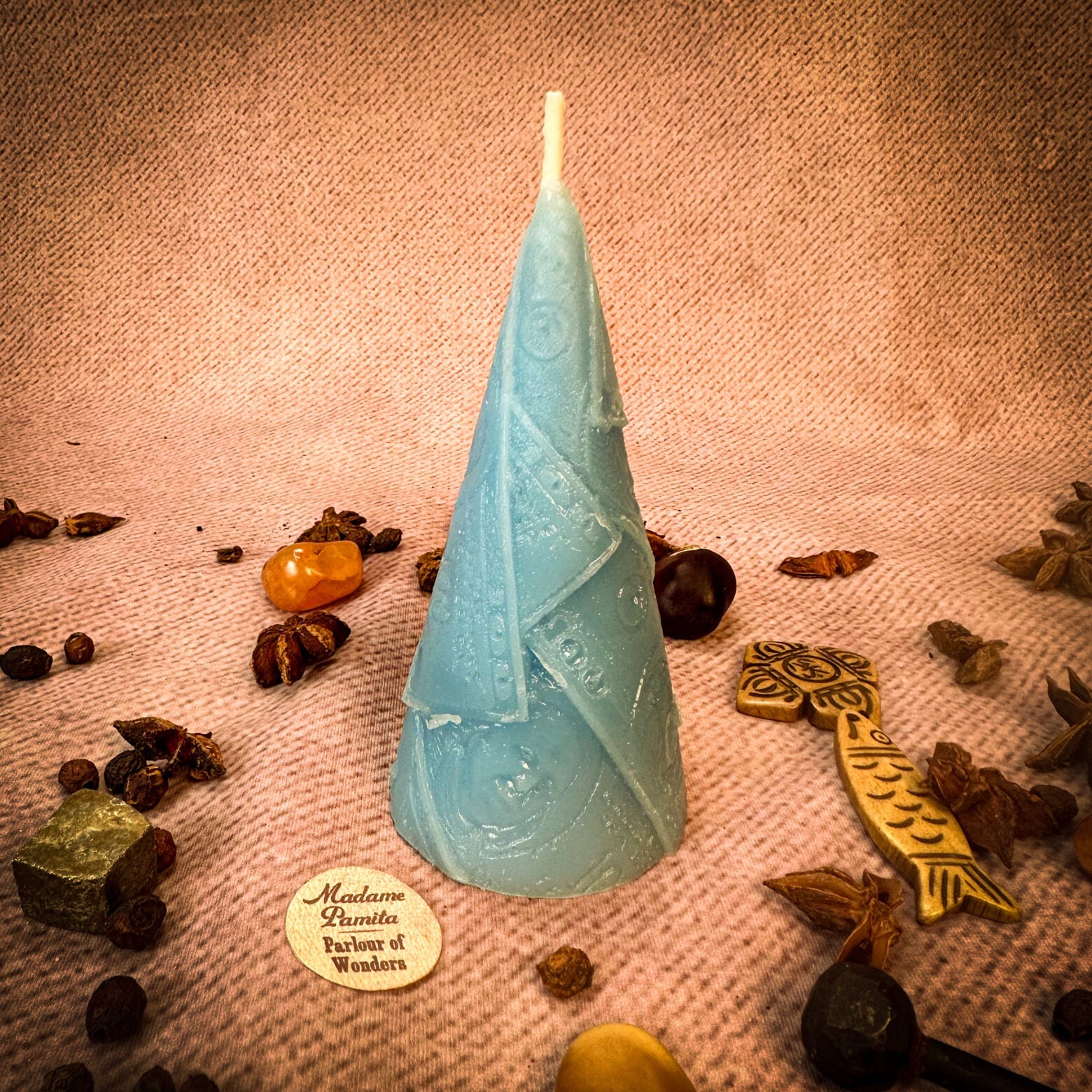 Beeswax Money Maker Spell Candle - Prosperity & Abundance Magic