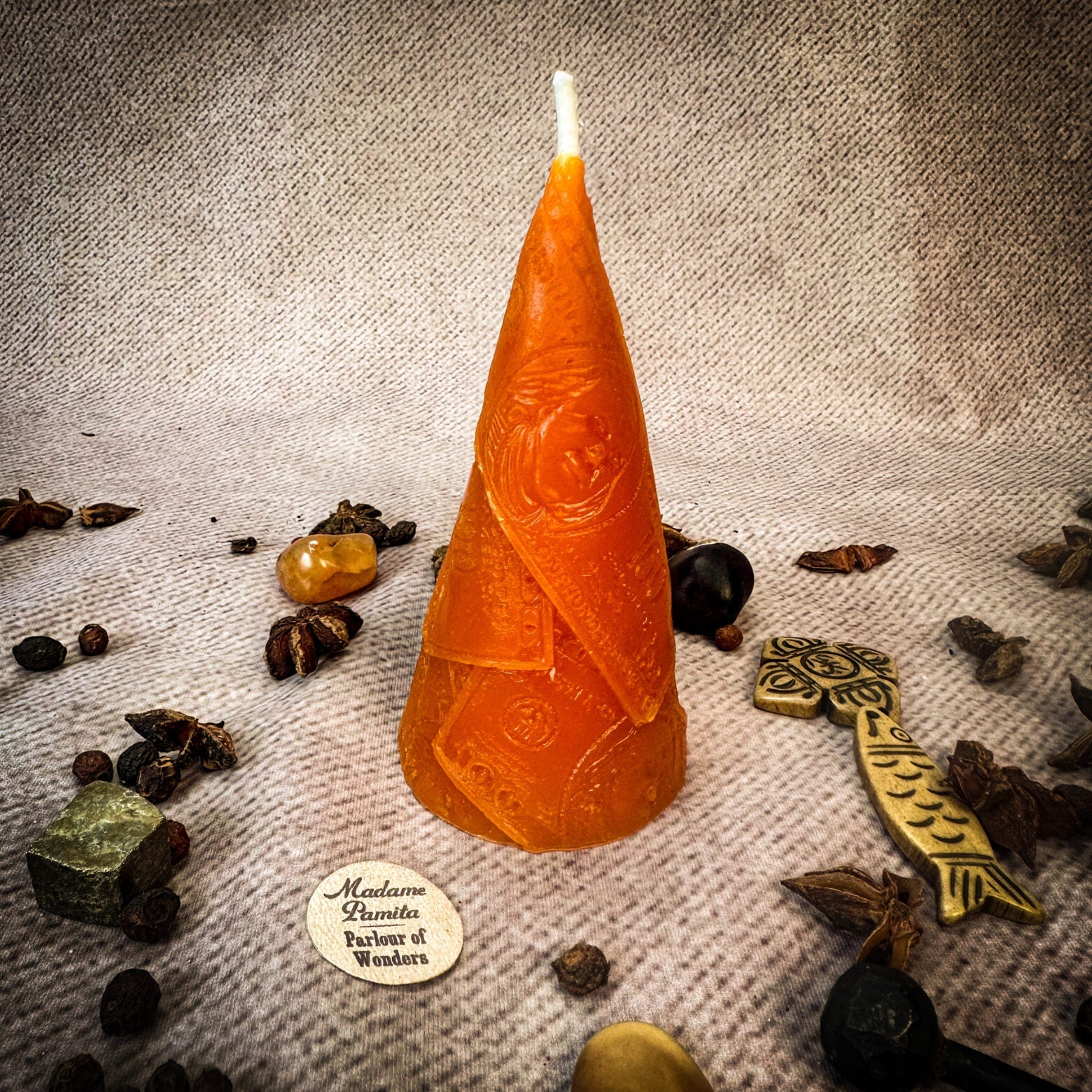 Beeswax Money Maker Spell Candle - Prosperity & Abundance Magic