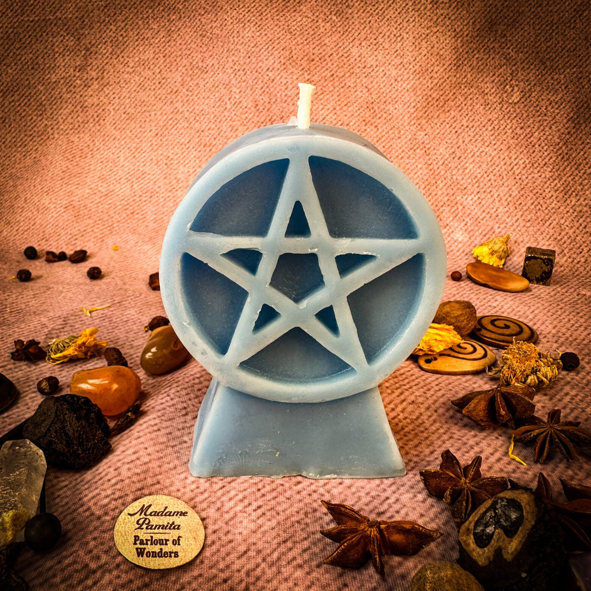Pentacle of Protection Candle Spell Kit - Five Elements & Spiritual Safety Magic