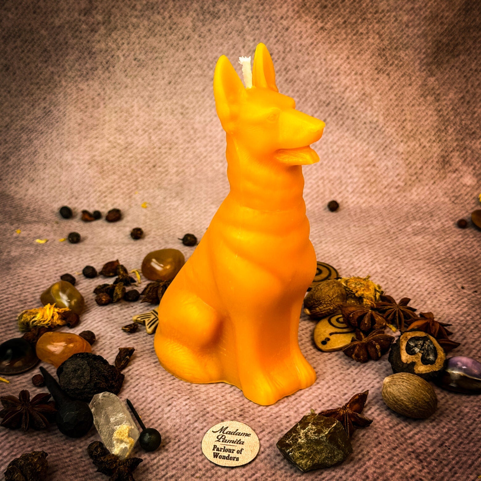 Beeswax Faithful Dog Spell Candle - Loyalty, Fidelity & Unconditional Love