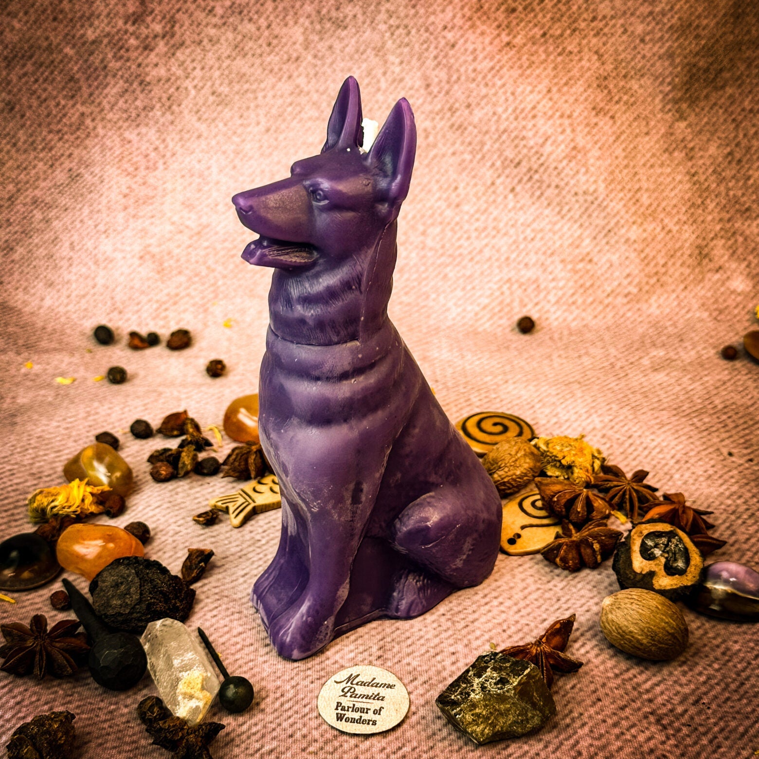 Beeswax Faithful Dog Spell Candle - Loyalty, Fidelity & Unconditional Love