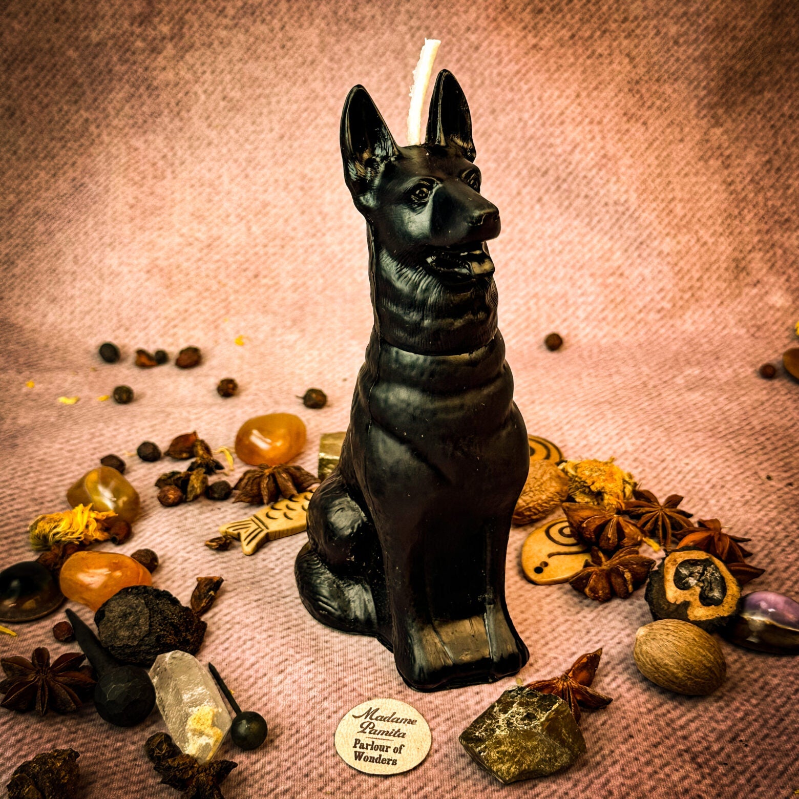 Beeswax Faithful Dog Spell Candle - Loyalty, Fidelity & Unconditional Love