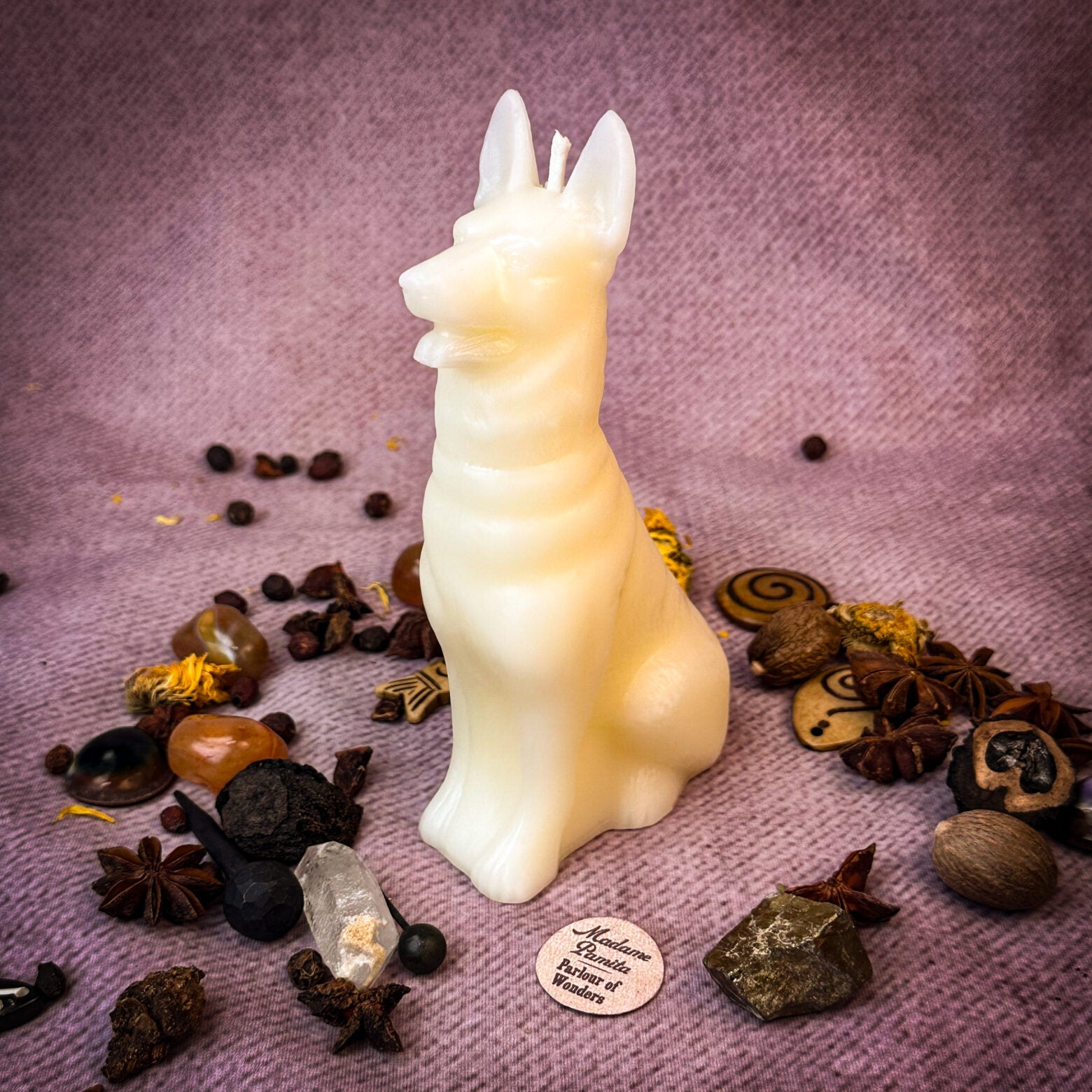 Beeswax Faithful Dog Spell Candle - Loyalty, Fidelity & Unconditional Love