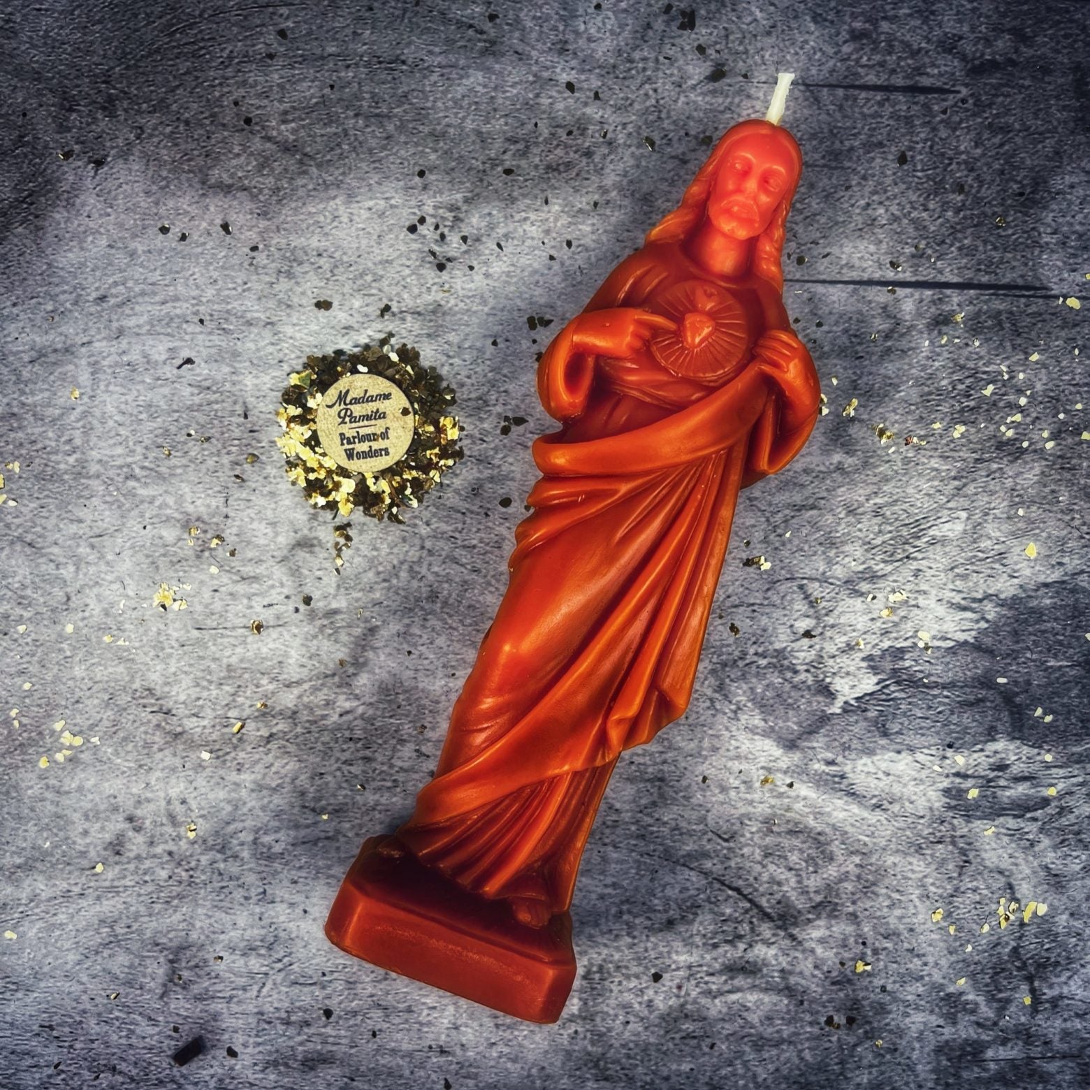 Beeswax Sacred Heart of Jesus Spell Candle - Divine Love & Miracles