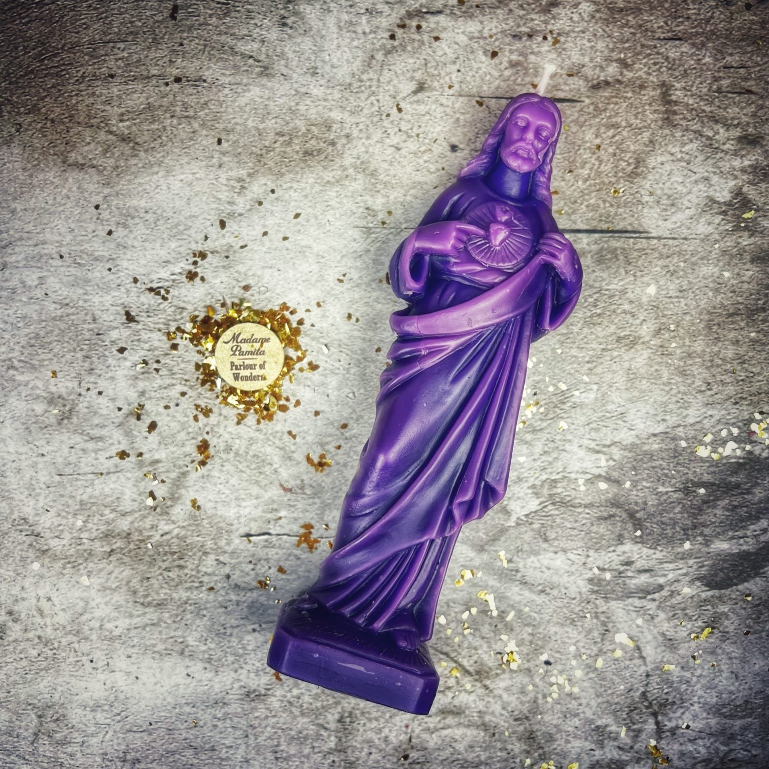 Beeswax Sacred Heart of Jesus Spell Candle - Divine Love & Miracles