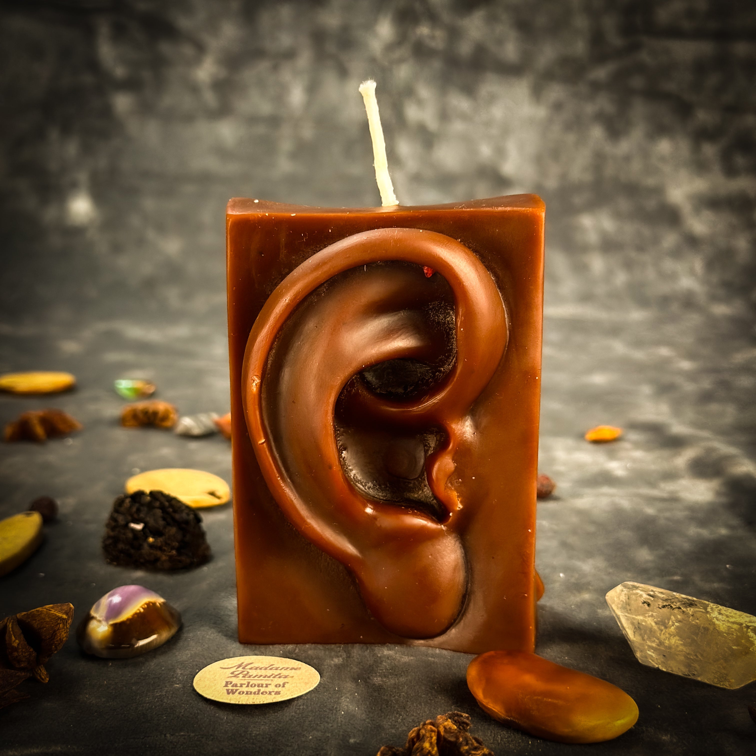 Beeswax Ex-Voto Ear Spell Candle - Healing, Being Heard & Clairaudience
