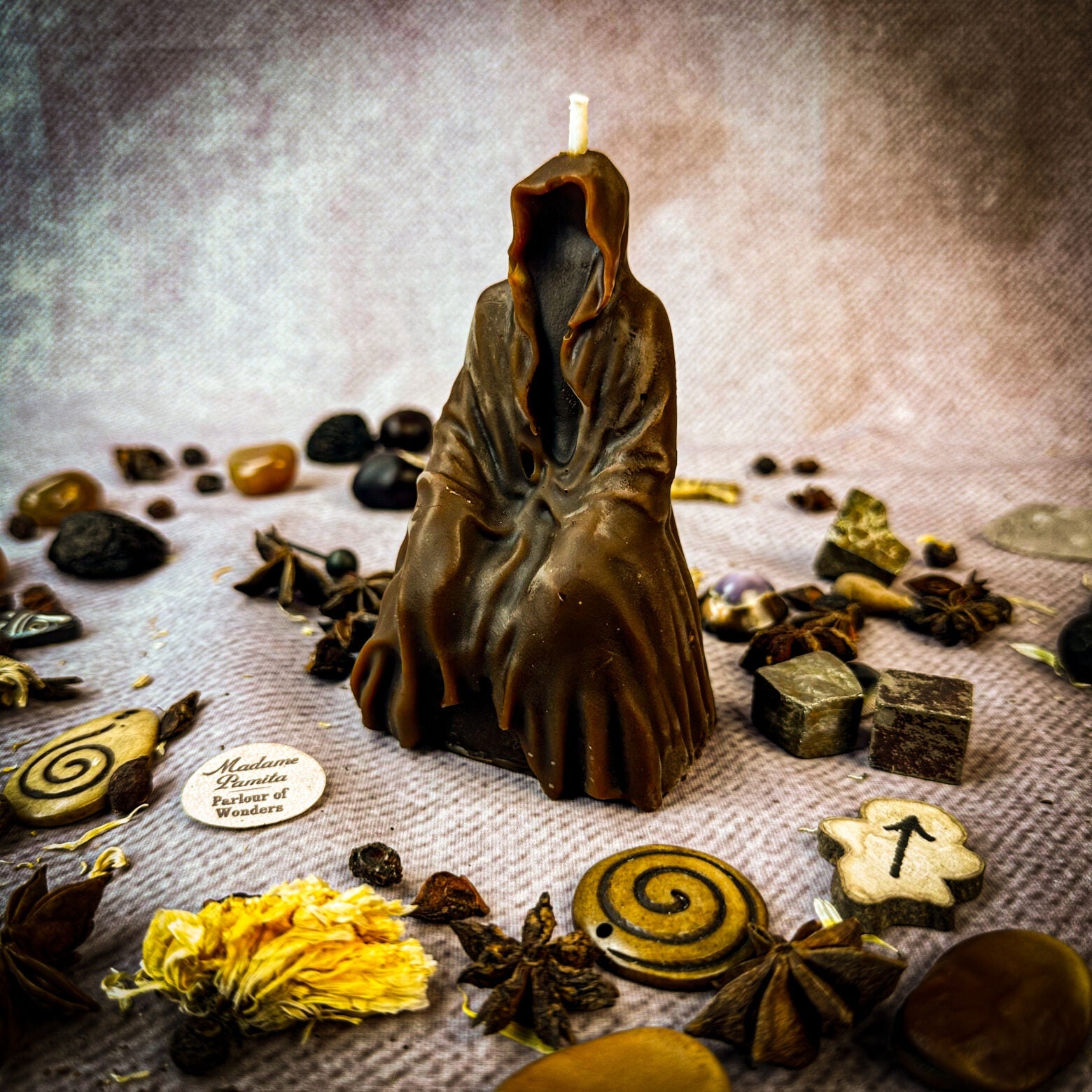 Beeswax Seer Spirit Spell Candle - Psychic Ability & Spirit Realm Connection