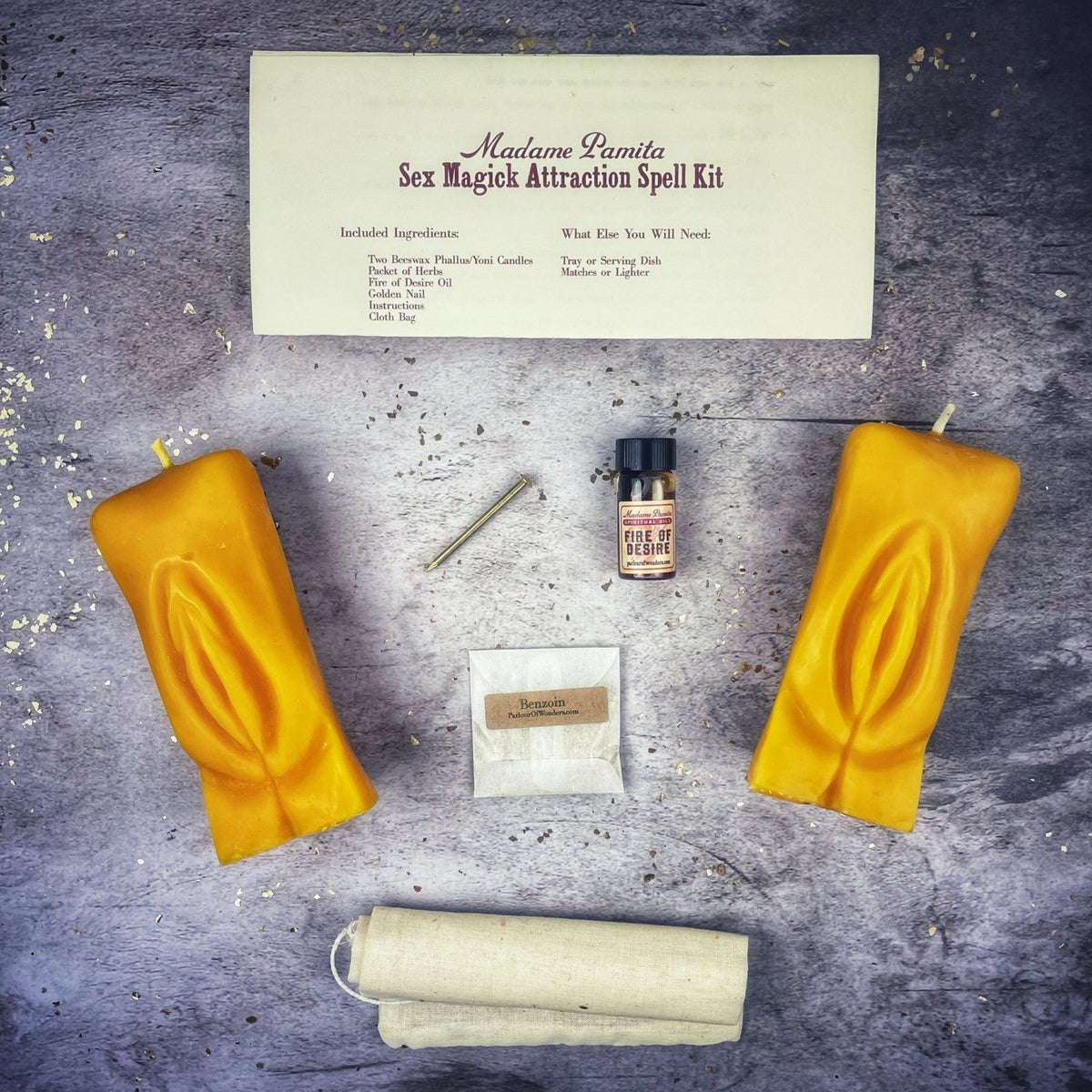 Sex Magick Candle Spell Kit - Yoni/Yoni - Passion & Desire