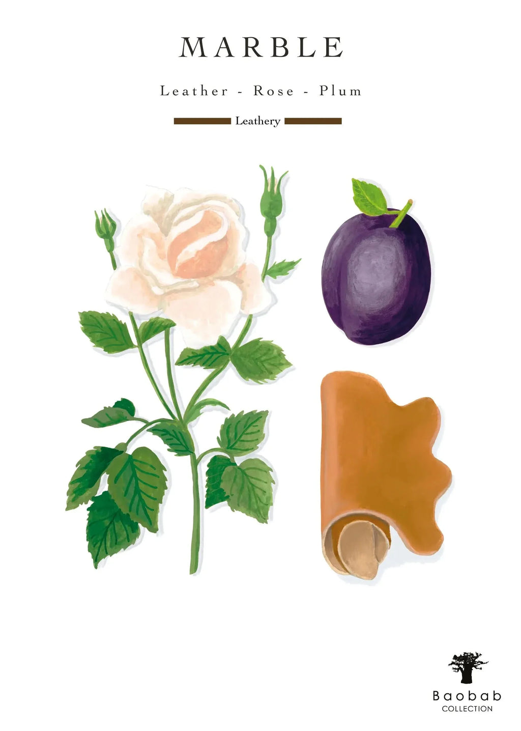 Baobab Collection Stones Marble Candle