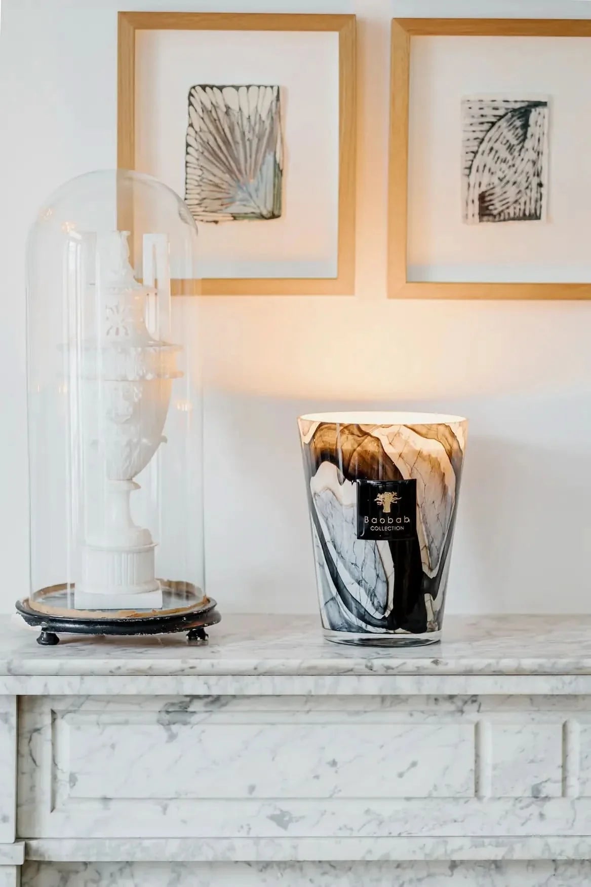 Baobab Collection Stones Marble Candle