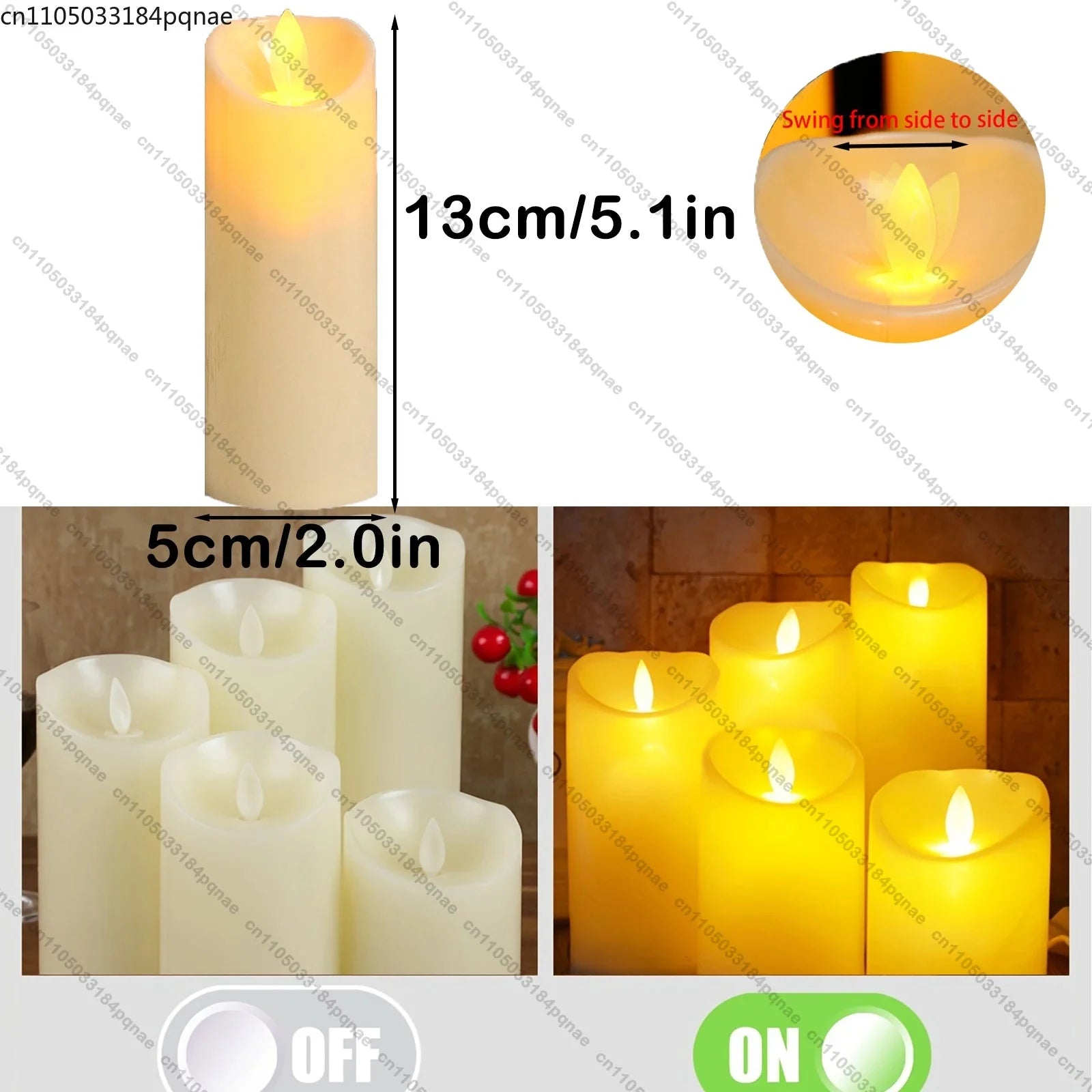 10-120pcs Flameless LED Flickering Pillar Candles – Battery-Operated, Safe, and Reusable for Weddings, Parties, and Home Décor