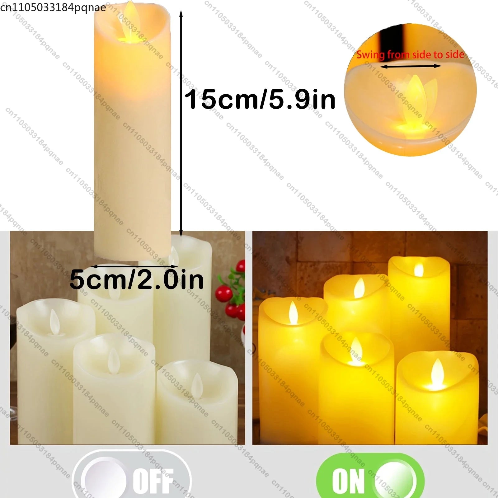 10-120pcs Flameless LED Flickering Pillar Candles – Battery-Operated, Safe, and Reusable for Weddings, Parties, and Home Décor