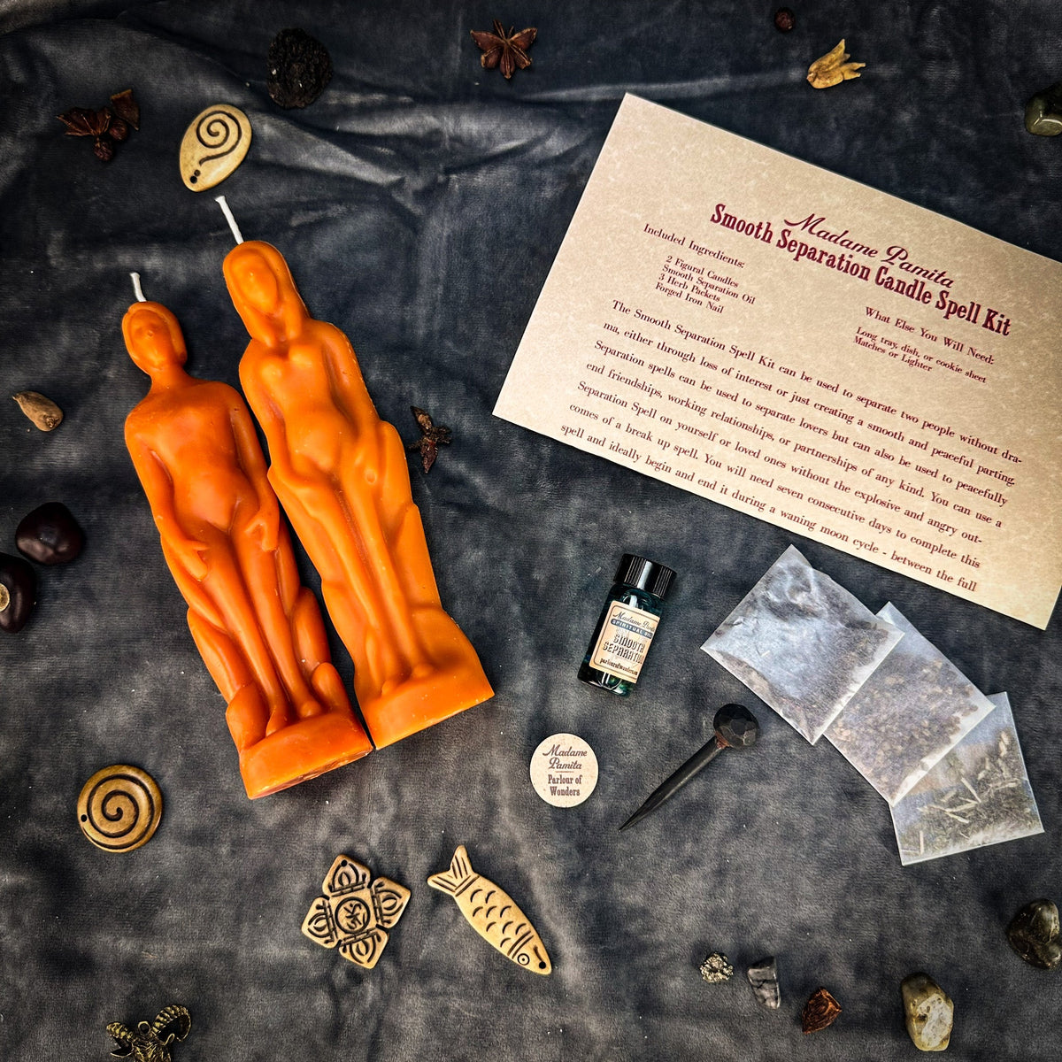 Smooth Separation Candle Spell Kit - Human/Female | Peaceful Parting