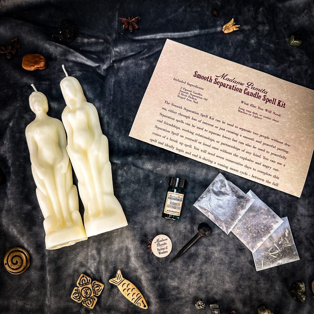Smooth Separation Candle Spell Kit - Human/Female | Peaceful Parting