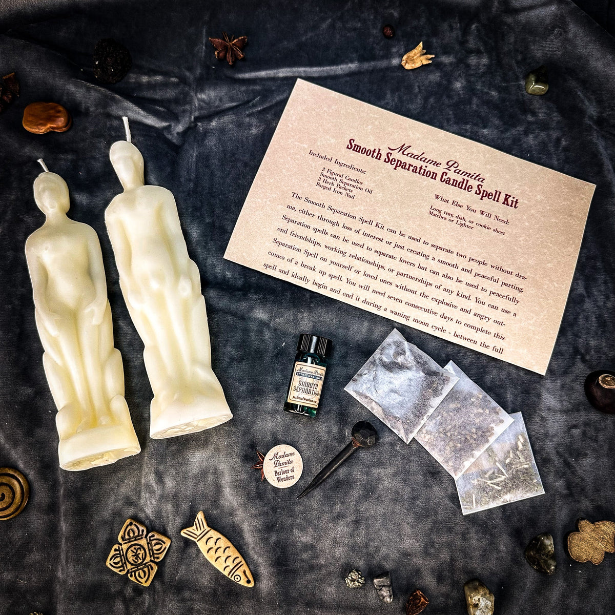 Smooth Separation Candle Spell Kit - Human/Male | Peaceful Parting