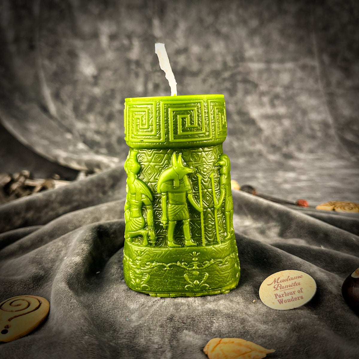 Anubis and Horus Egyptian Pillar Candle Spell Kit - Protection & Divine Guidance