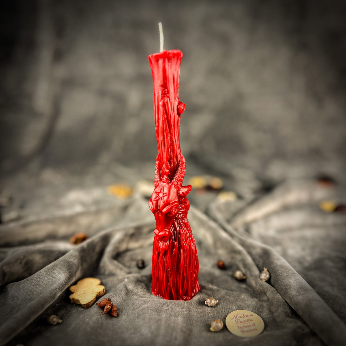 Sacred Goat Broom Candle Spell Kit - Banishing and Protection